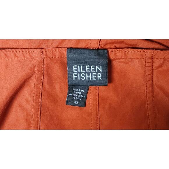 Eileen Fisher Women's Lightweight Hooded Wrap Jacket Burnt Orange, Size XS - Picture 8 of 8